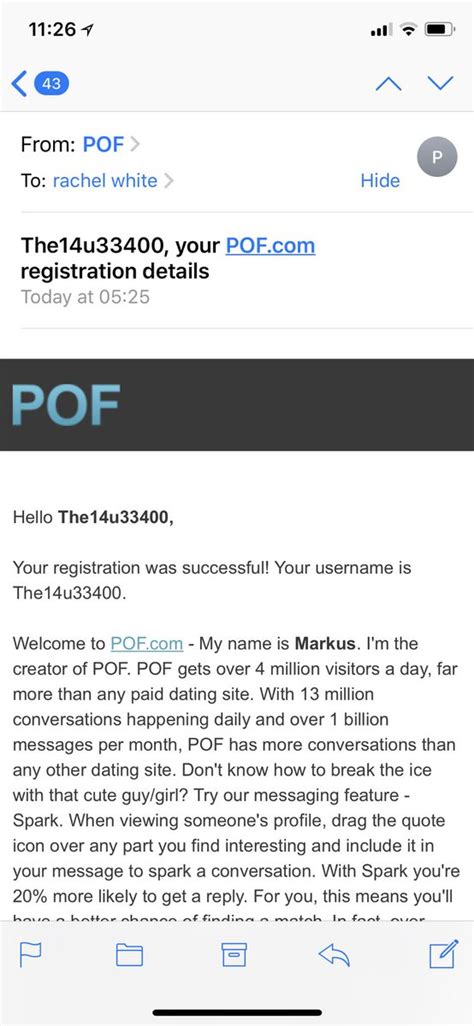 can dating sites get your email address